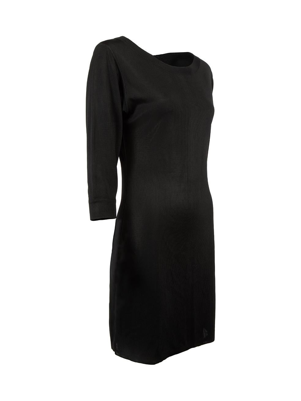 CONDITION is Very good. Minimal wear to dress is evident. Minimal wear along interior labels on this used Alaïa designer resale item. 



Details


Black

Synthetic

Mini knitted dress

Round neckline

Slightly see through

Back snap button up