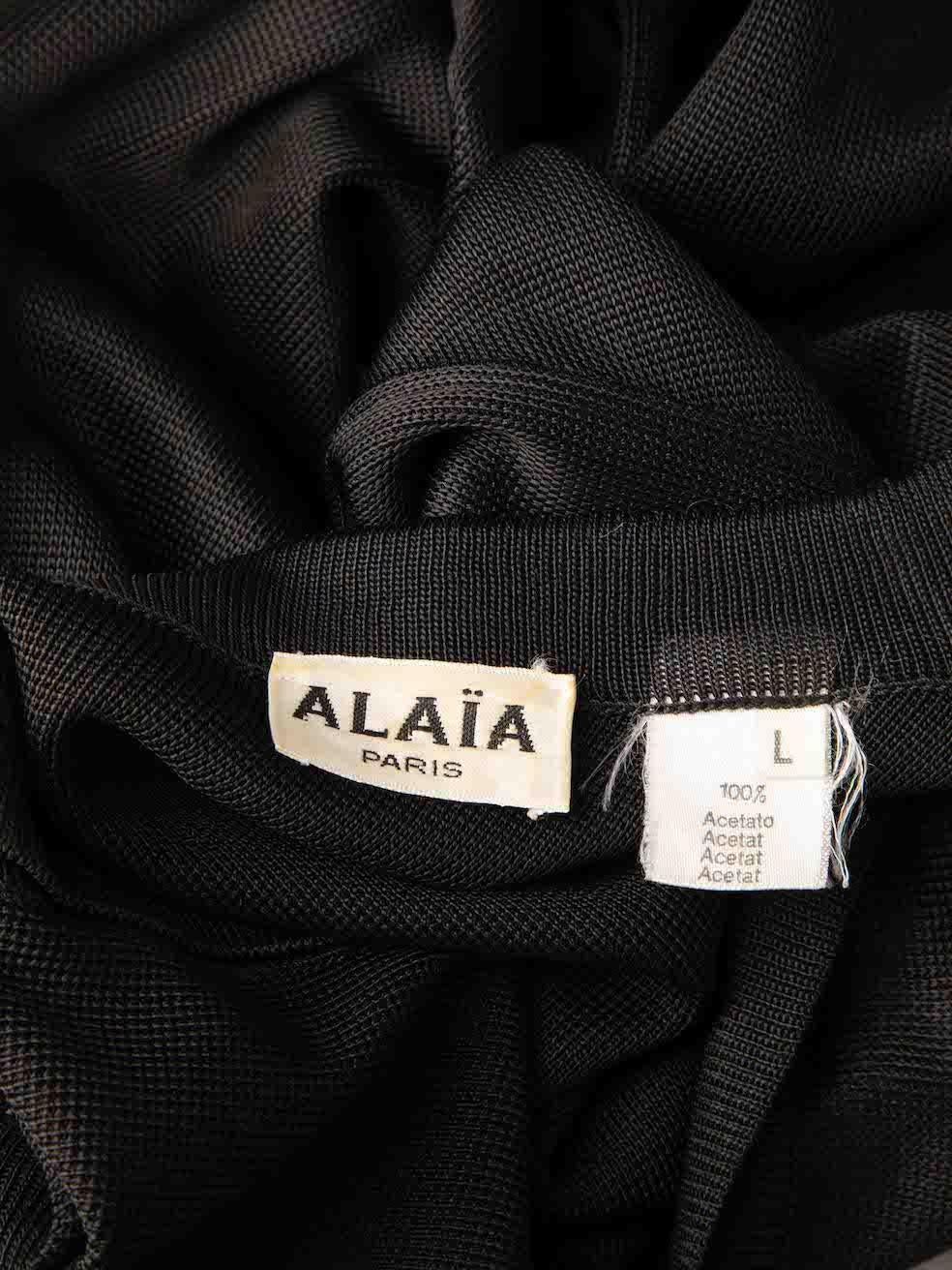 Women's Azzedine Alaïa Vintage Black Knitted Mini Length Dress Size L