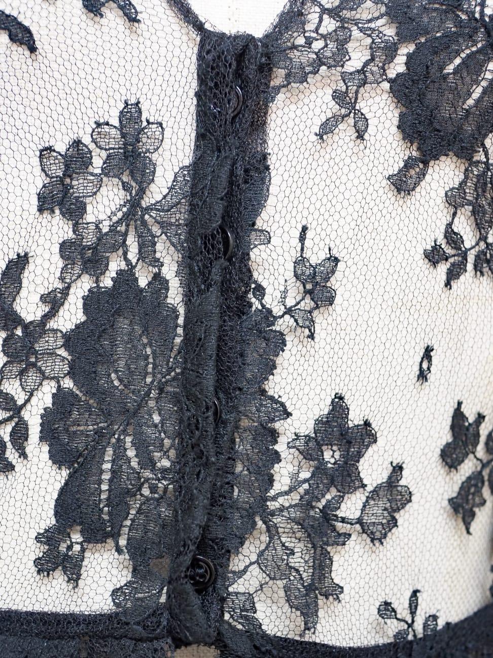 Alexander McQueen Vintage black lace shirt In New Condition For Sale In Capri, IT