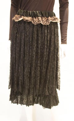 Vintage Black Lace Skirt