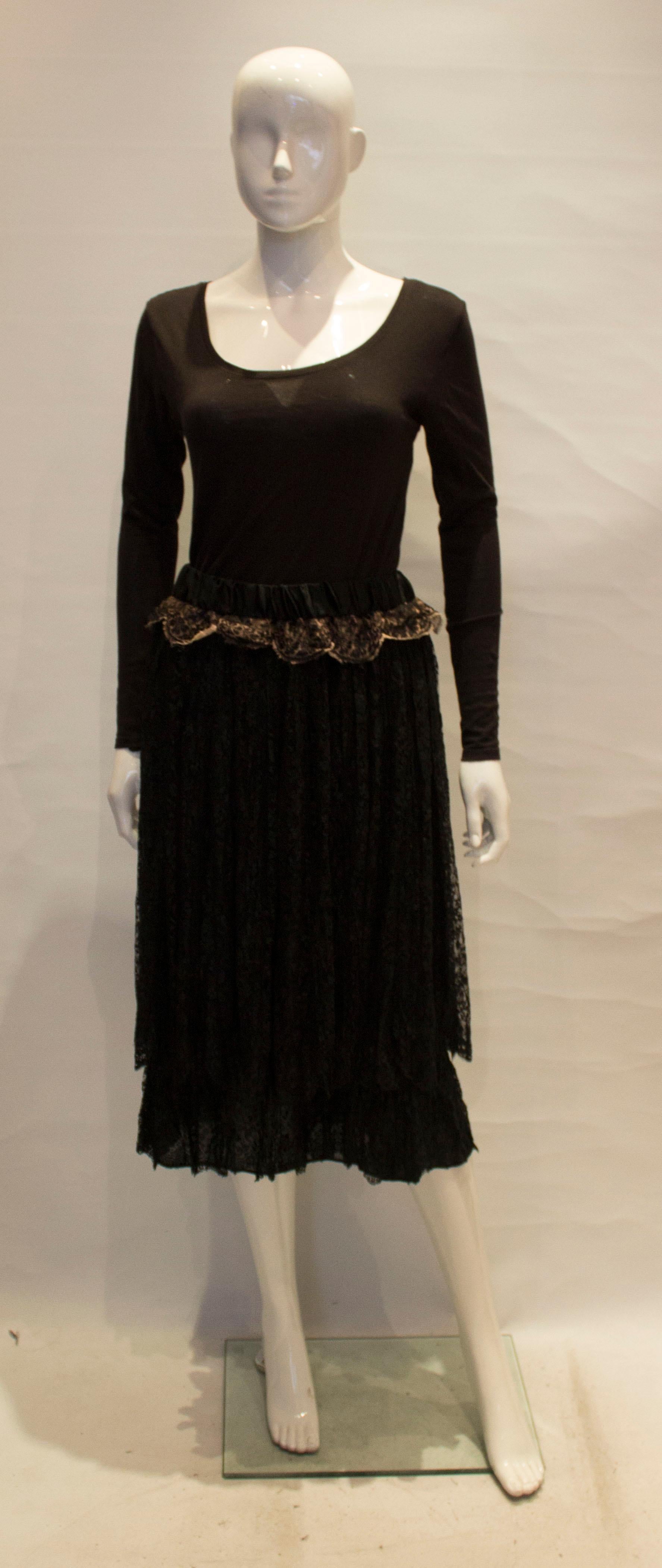 black lacy skirt