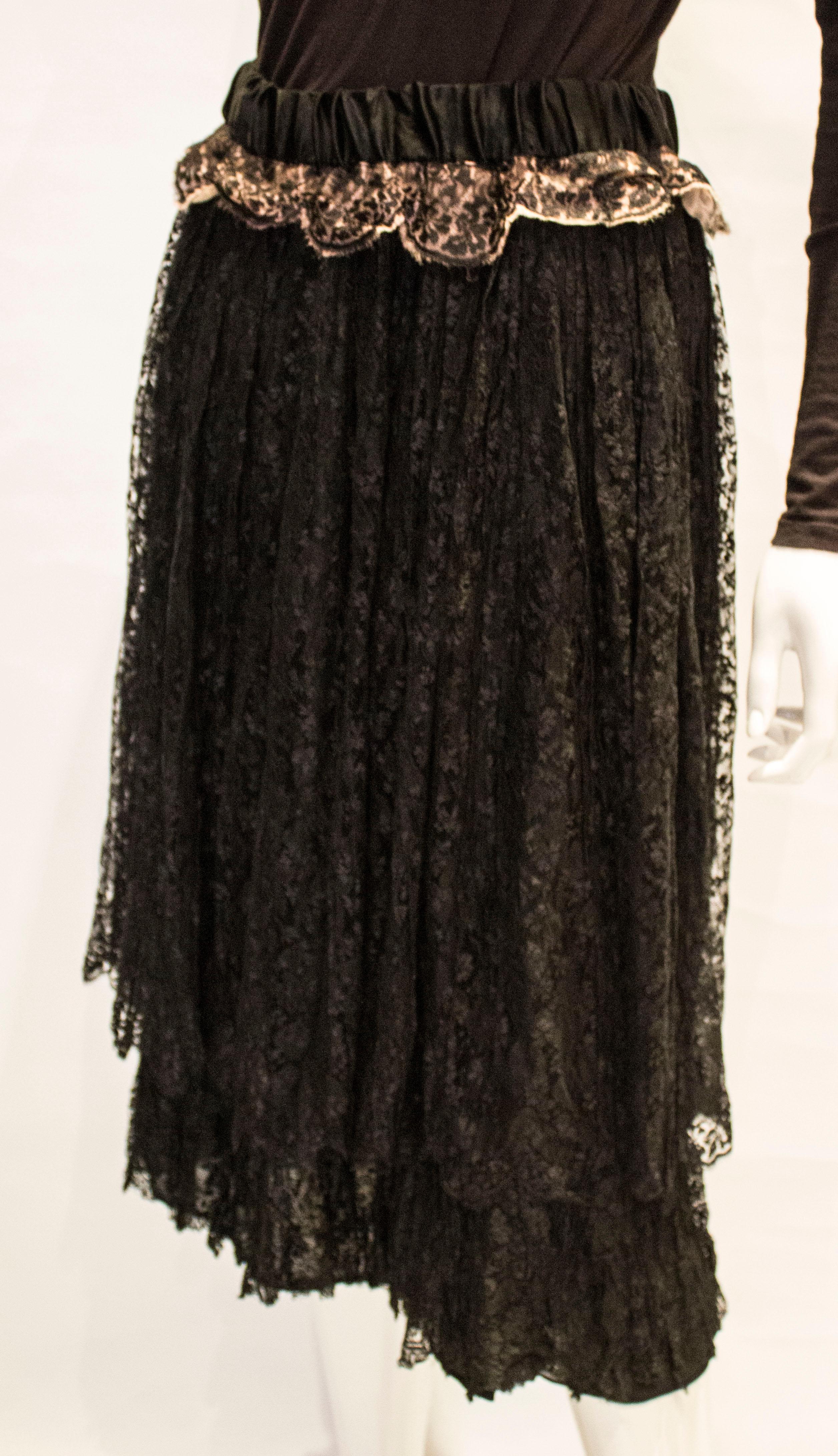 lace black skirt