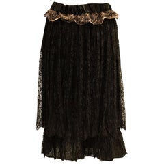 Vintage Black Lace Skirt 