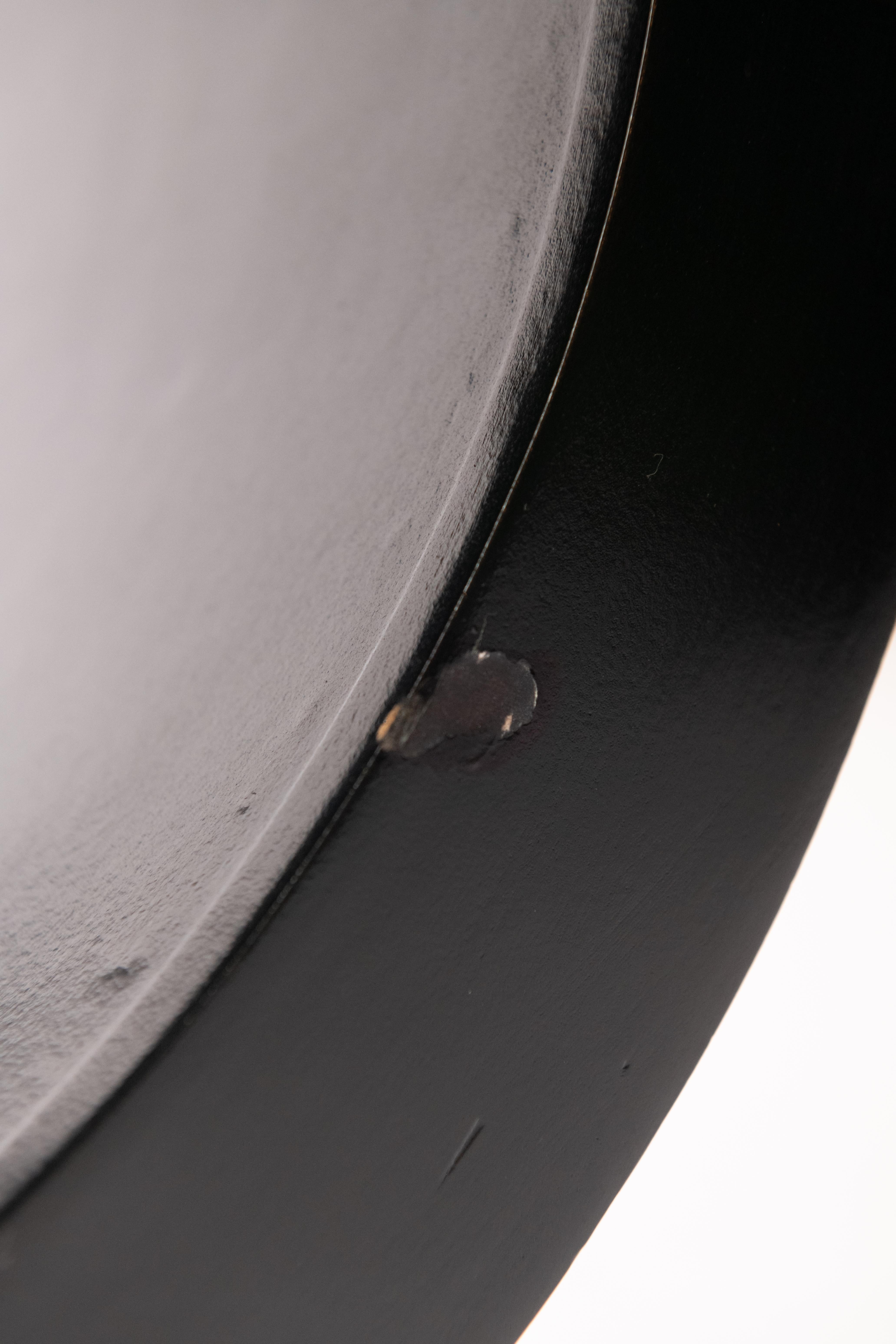 20th Century Vintage Black Lacquer Scroll Table in the style of Karl Springer For Sale