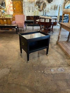 Vintage Black Lacquer Side Table