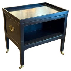 Vintage Black Lacquer Side Table