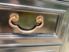 Vintage Black Lacquered Asian Inspired Chest of Drawers by Century Furniture