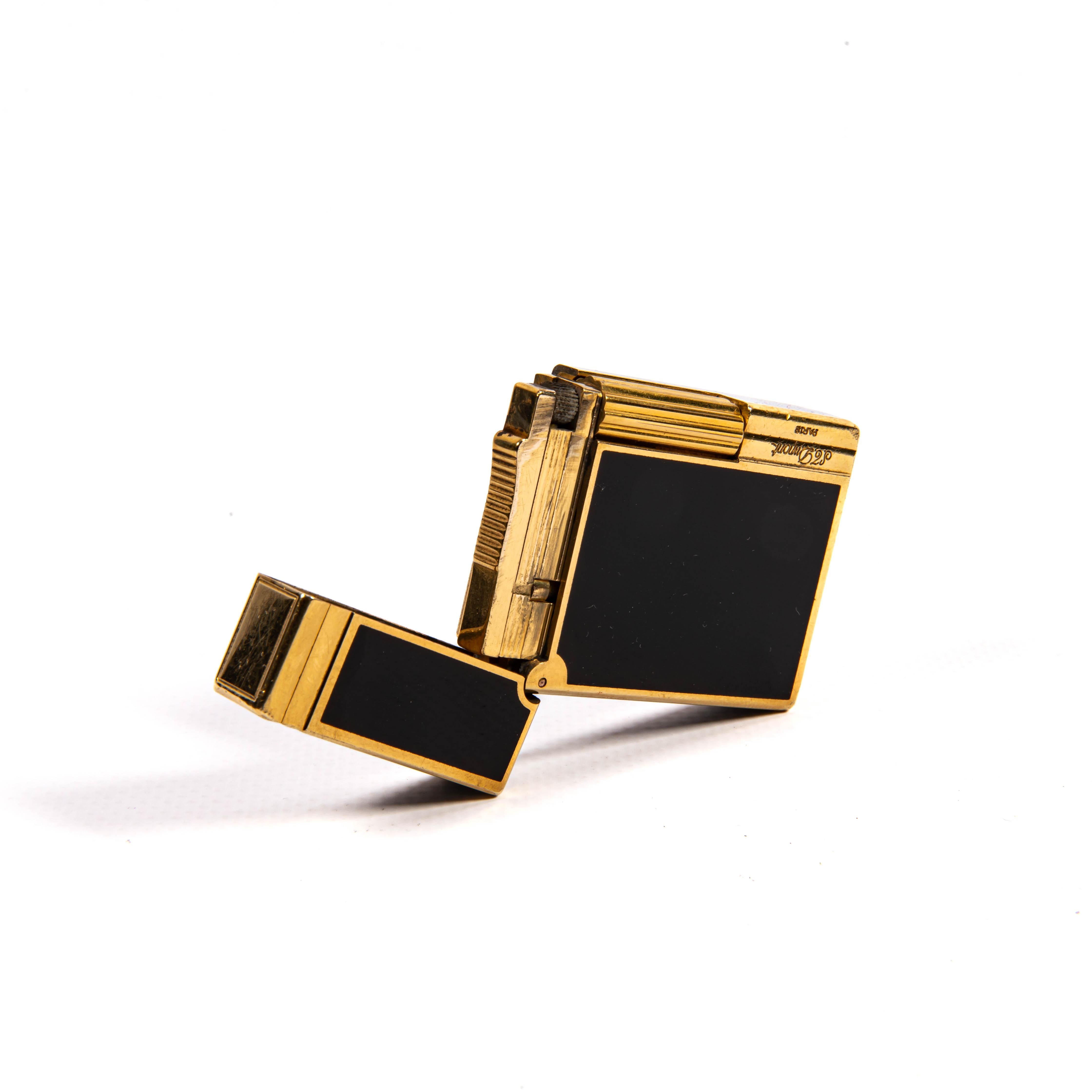 Vintage S.T. laccato nero. DUPONT Accendino Gatsby anni '90 in vendita 4