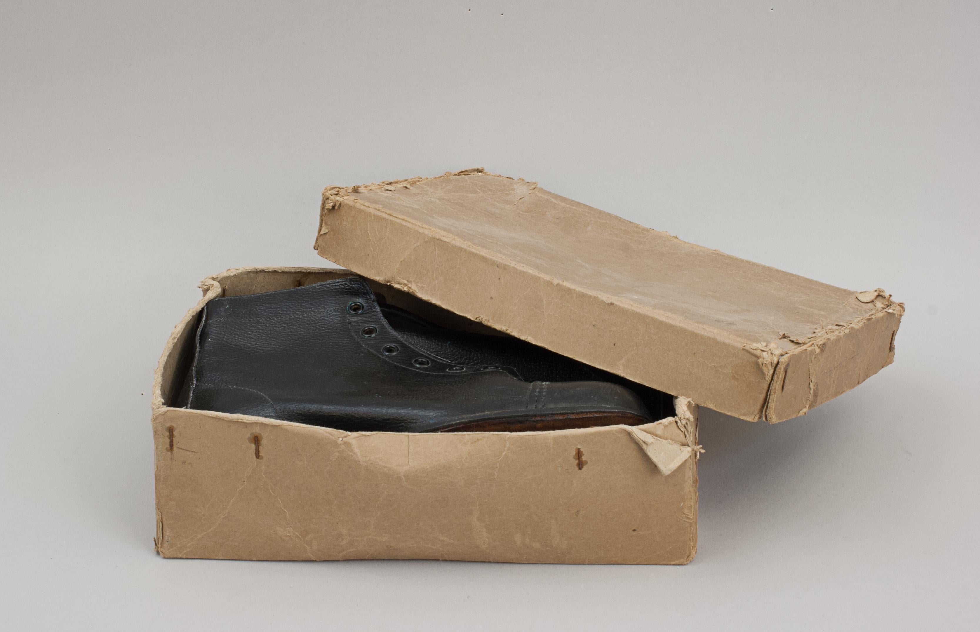 Vintage Black Leather Football Boots 1