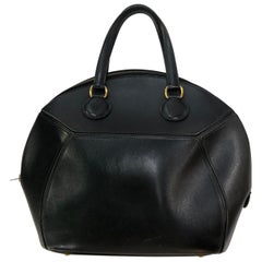 Vintage Black Leather Hermes Bag