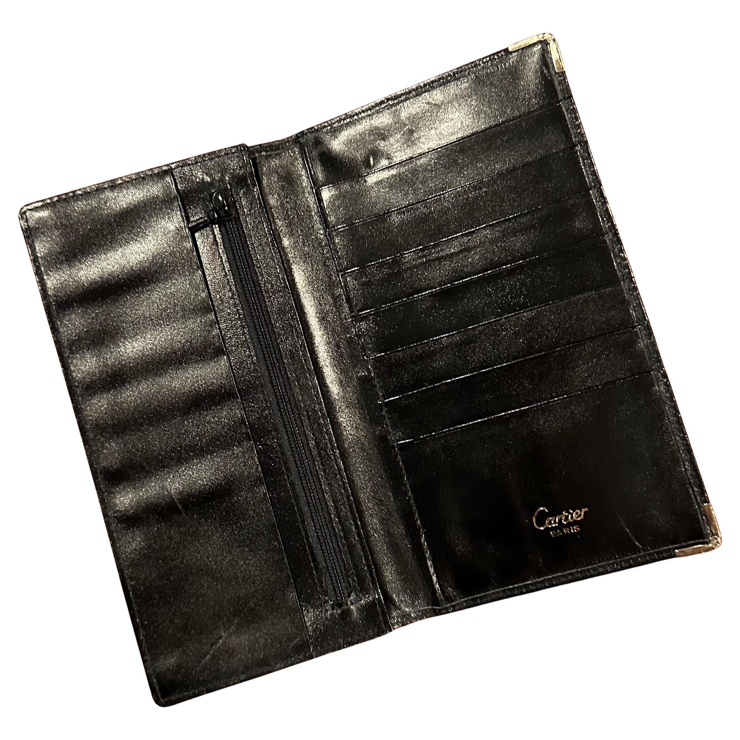 French Vintage Black Leather 