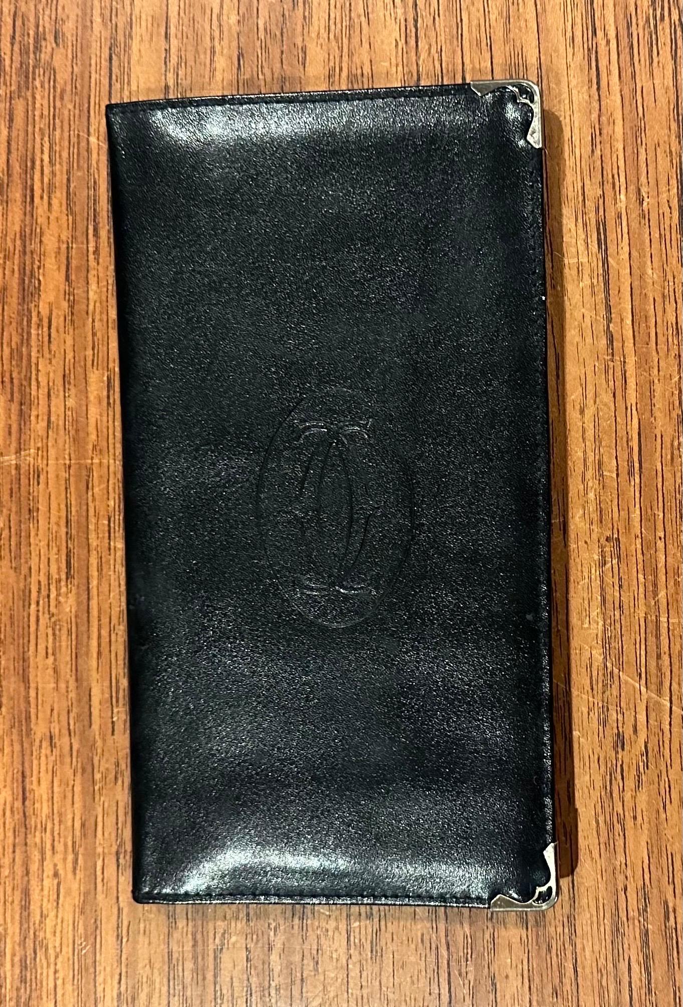 French Vintage Black Leather 