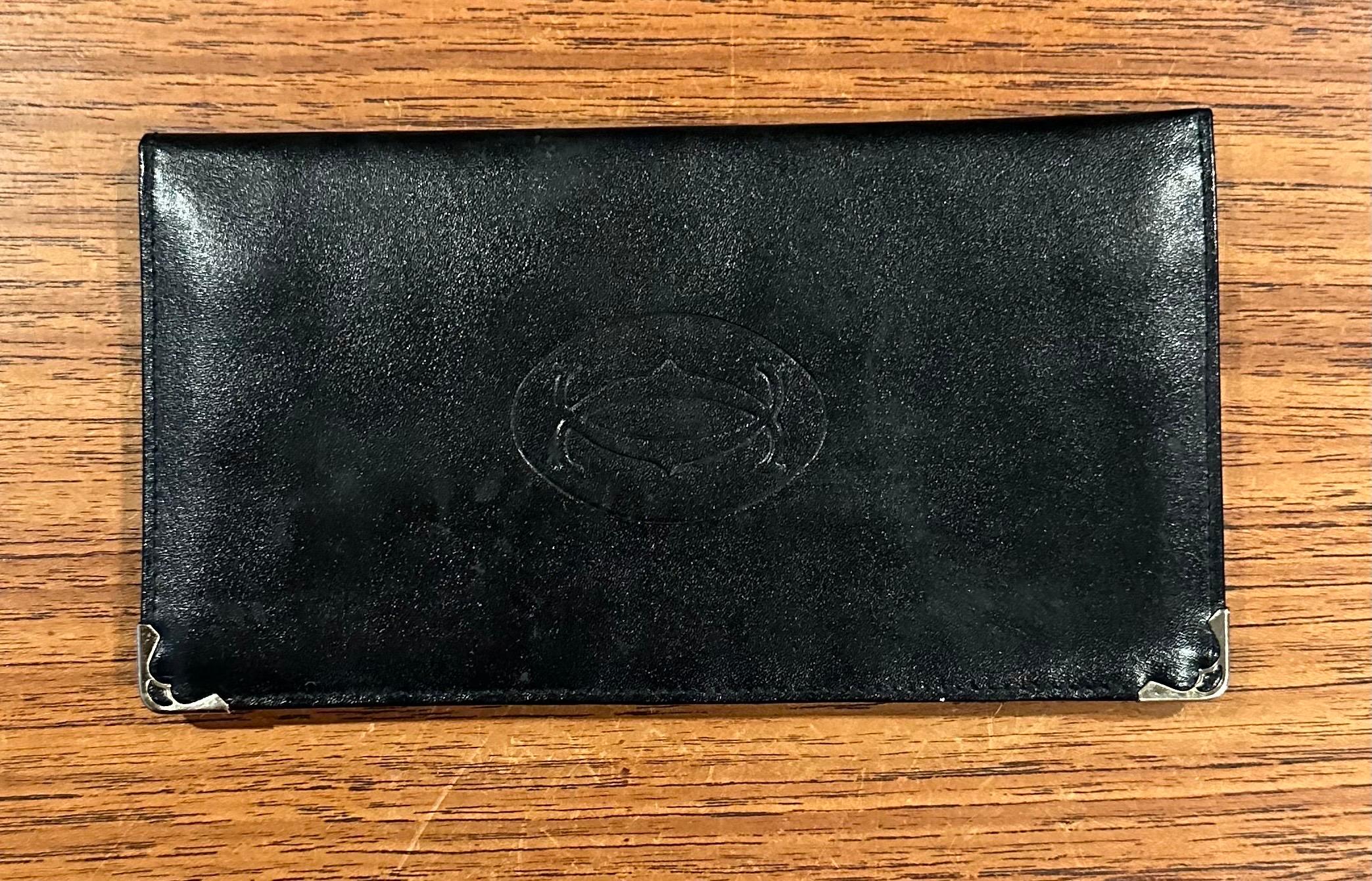 20th Century Vintage Black Leather 
