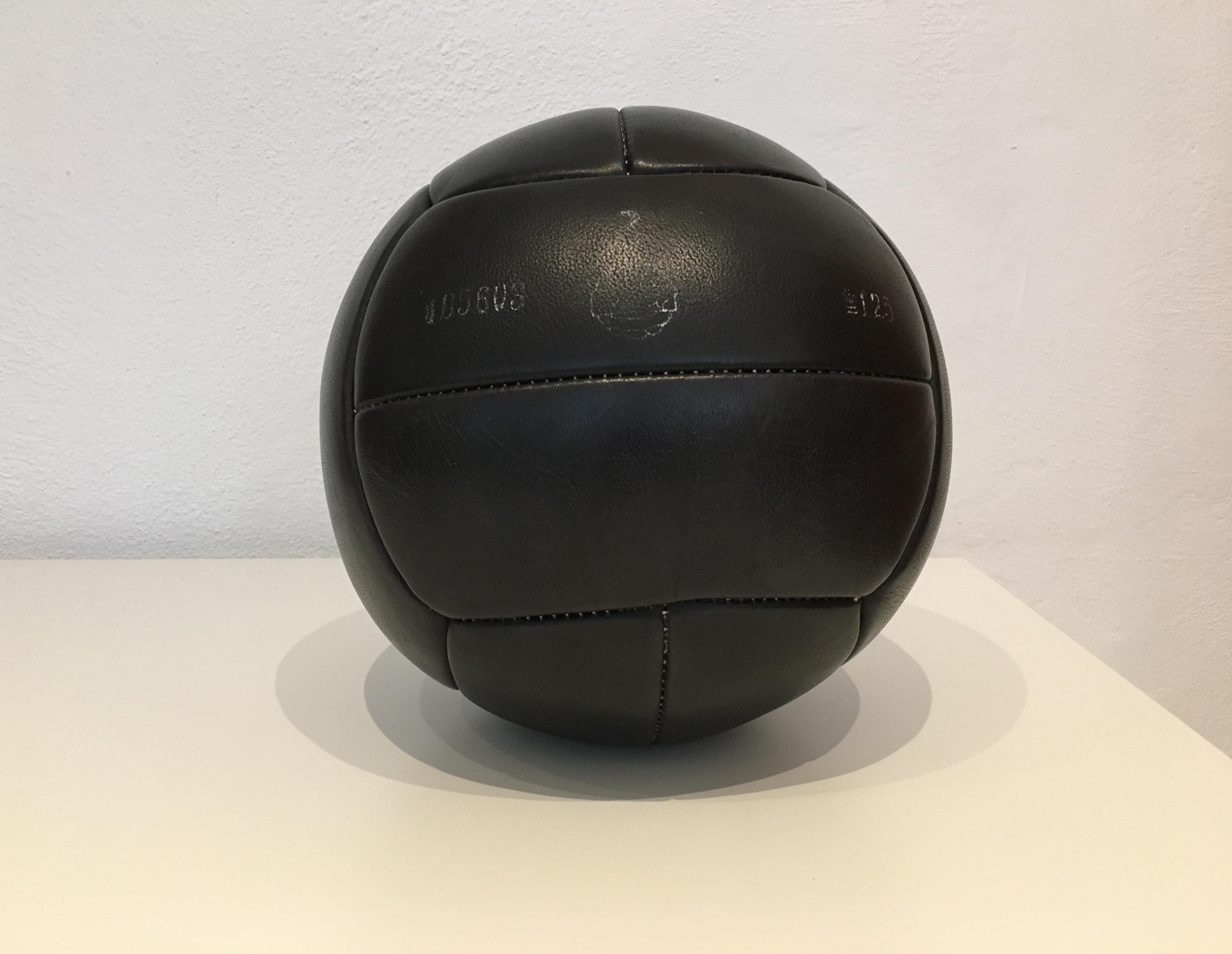 This medicine ball comes from the stock of an old Czech gymnasium. Made in the 1930s. Patina consistent with age and use. Cleaned and treated with a special leather care. Weight: 3kg. Measures: Diameter 10.2 inch.
