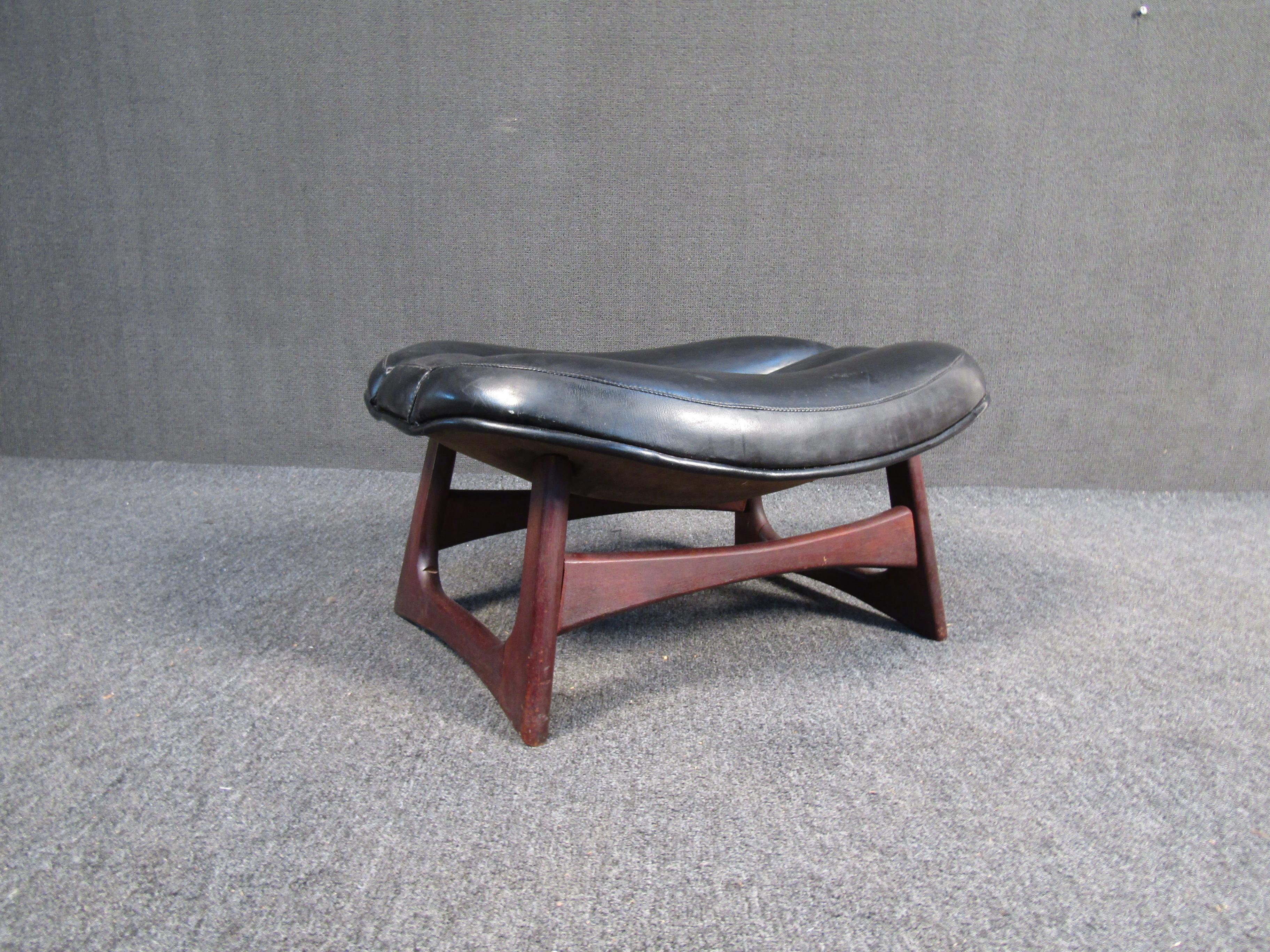 vintage leather foot stool