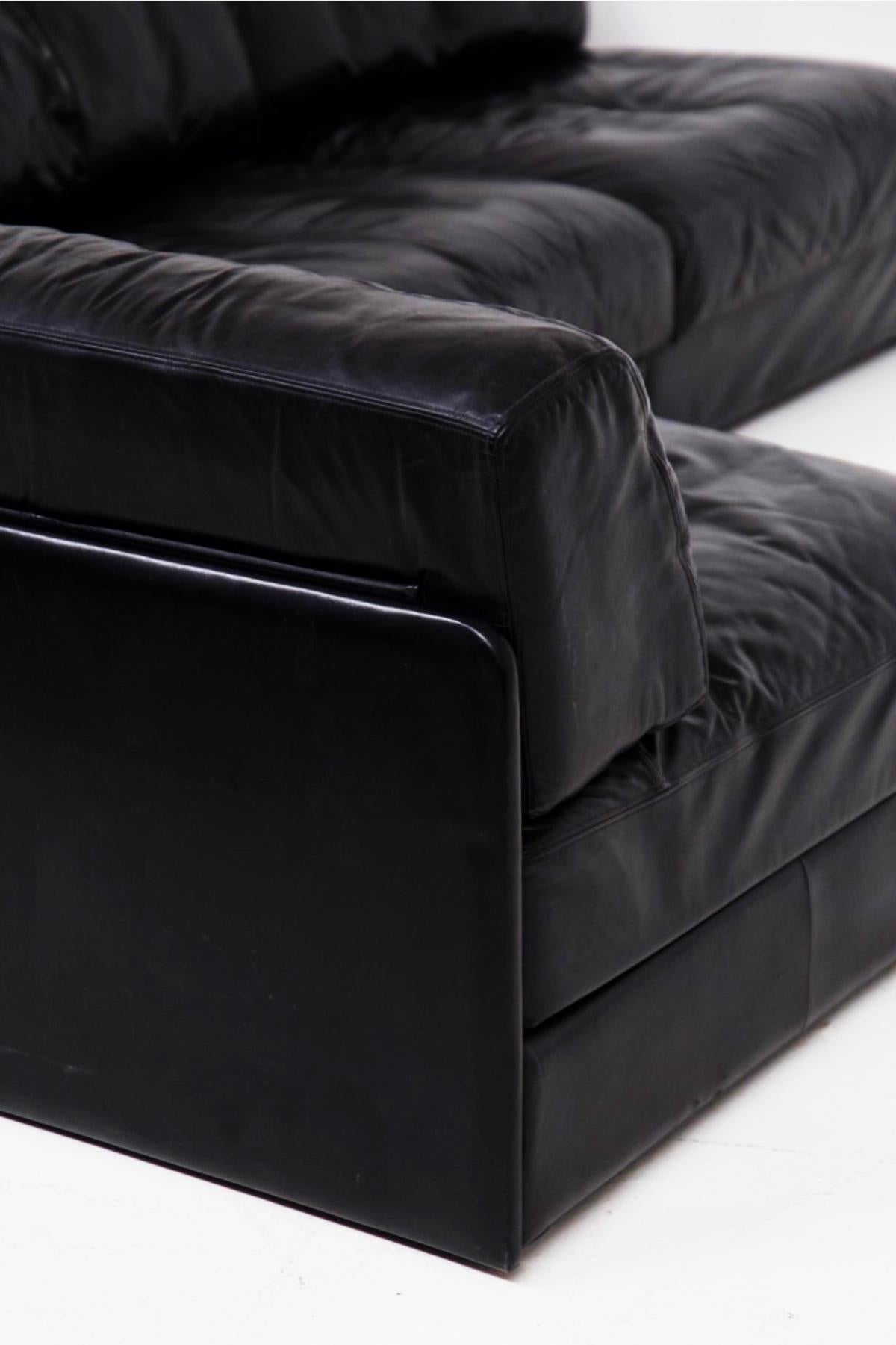 Vintage Black Leather Sofa Ds76 Sofart 5
