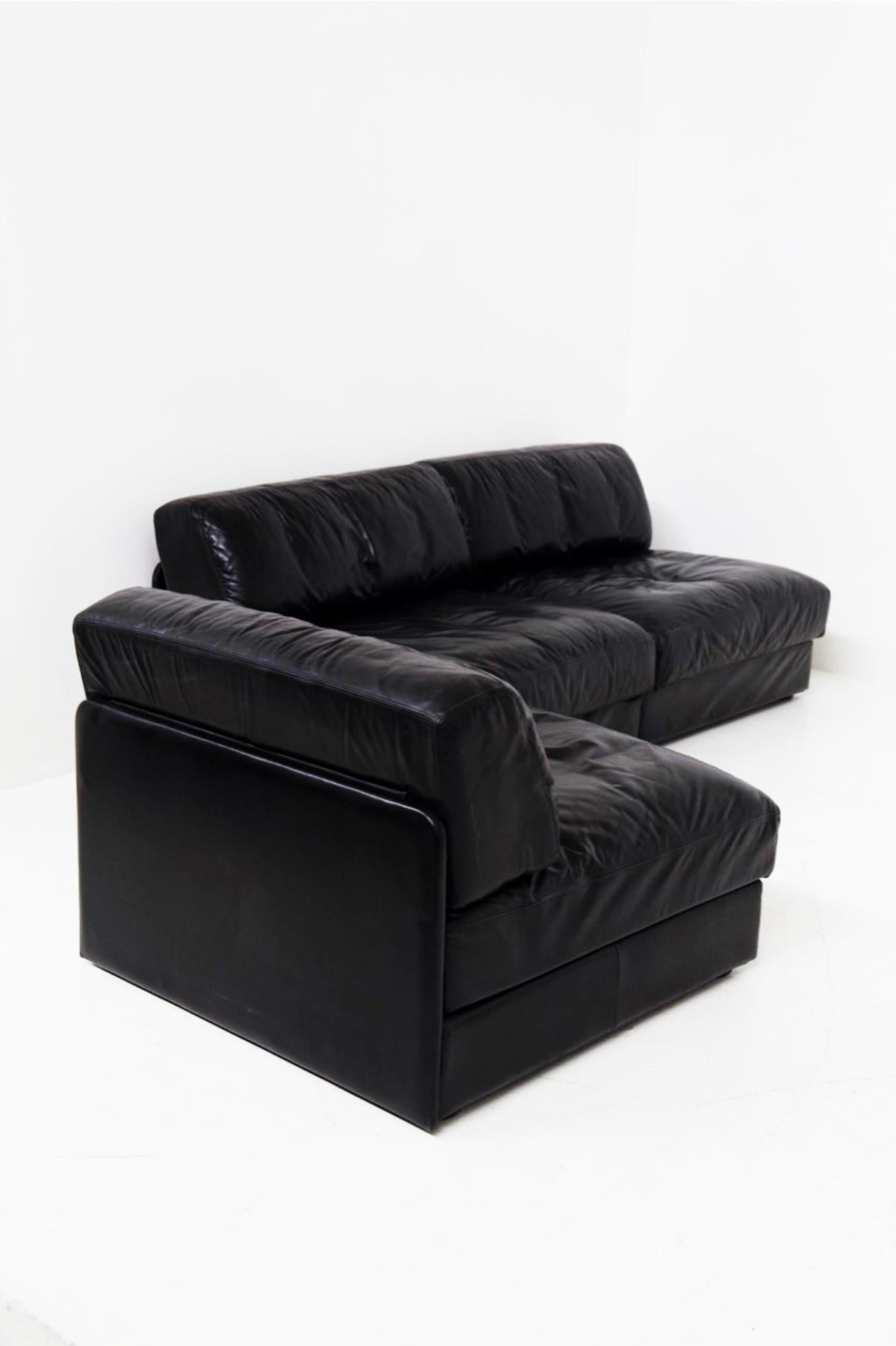 Vintage Black Leather Sofa Ds76 Sofart 7
