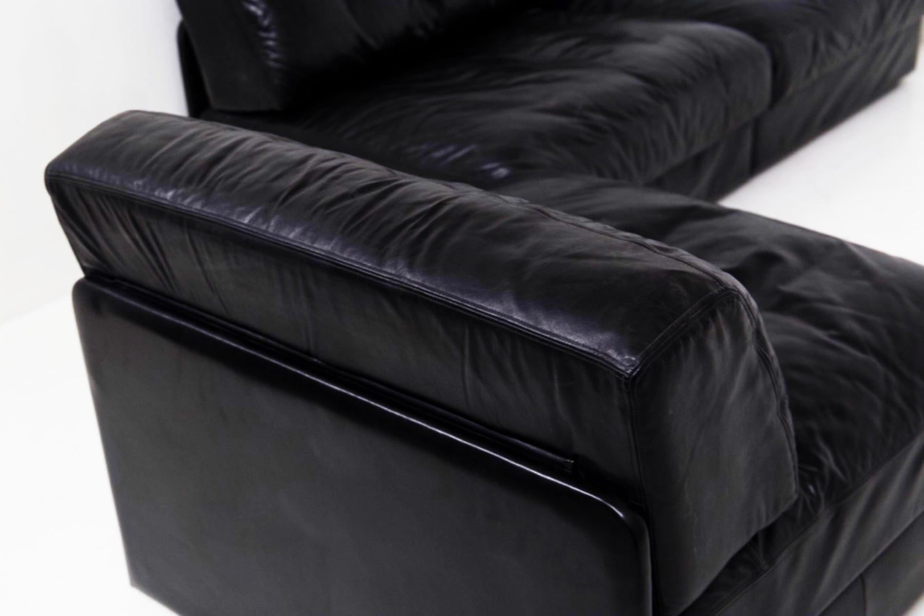Vintage Black Leather Sofa Ds76 Sofart 8