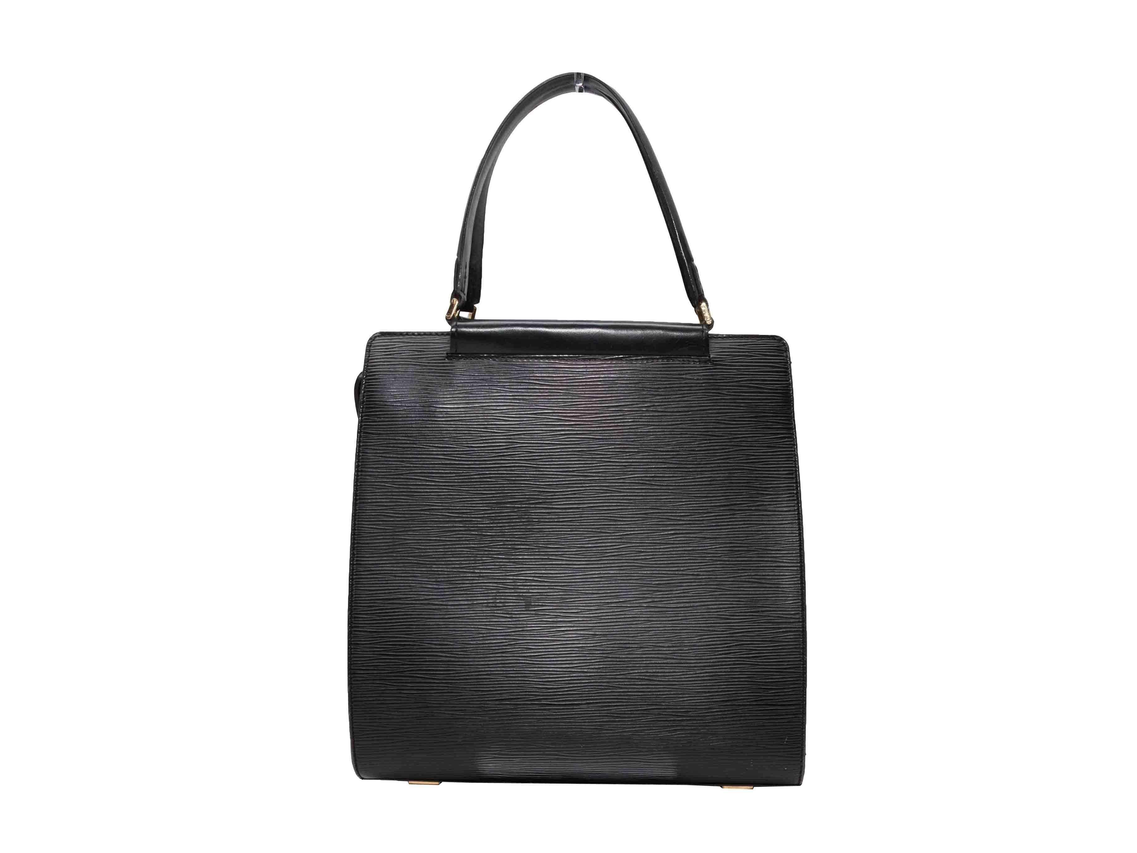 Vintage Schwarz Louis Vuitton Epi Figario PM Handtasche. Ca. 2002. Die Figari PM Handtasche hat einen Körper aus Epi-Leder, goldfarbene Beschläge, zwei flache Griffe und einen Reißverschluss oben. 11