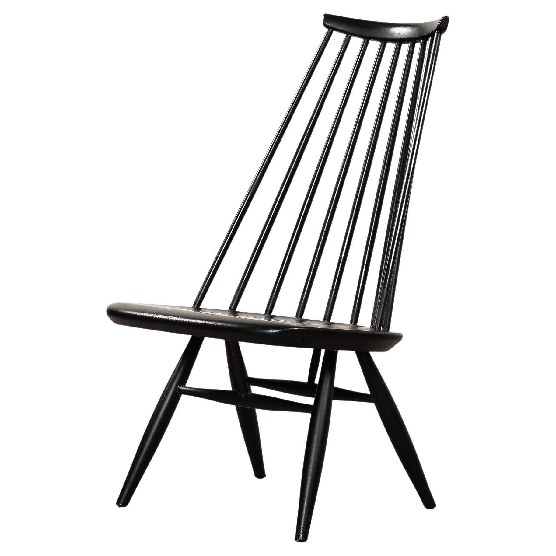 Vintage Black "Mademoiselle" Chair by Ilmari Tapiovaara for Asko
