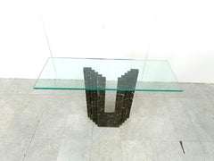 Vintage black marble console table by Cattelan Italy, 1980s