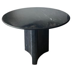 Vintage Black Marble Dining Table