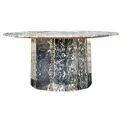 Vintage Black Marble Dining Table