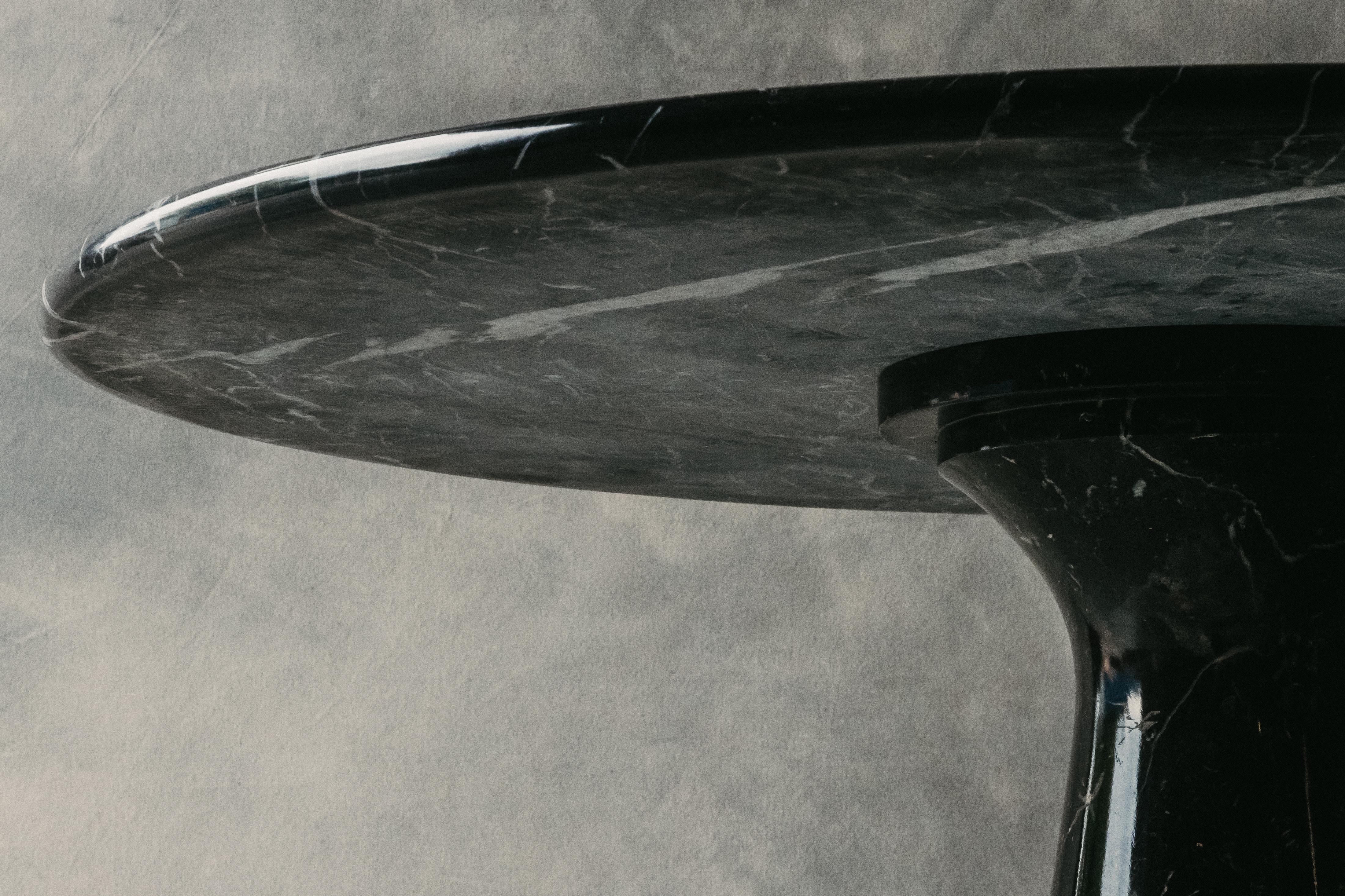 Vintage Black Marble Dining Table From Italy, Circa 1970 1