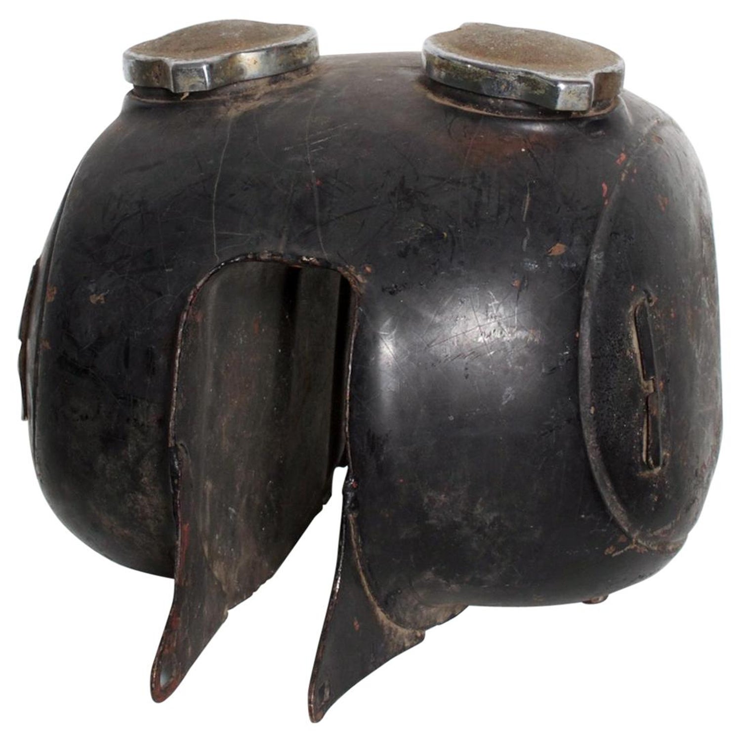 Vintage Black Metal Motorcycle Gas Tank Triumph? Indian? Harley? Puch? For  Sale at 1stDibs