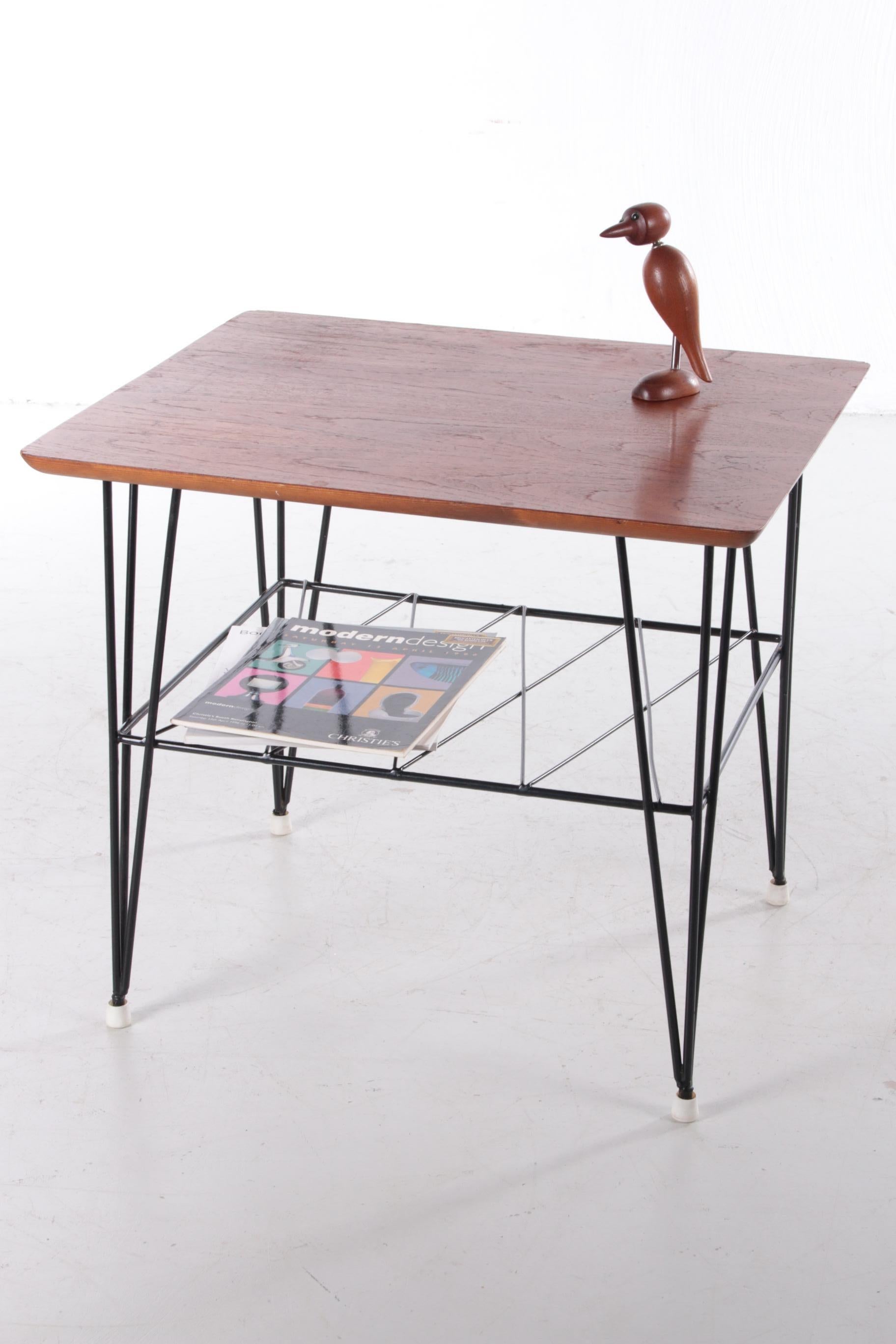 Vintage Black metal string coffee table from Sweden, 1960


Vintage teak coffee table with black metal string and black legs and beautiful rack.

Made in Sweden in the 1960s.

Very nice model, this is a very early model from Ikea.

Nice as