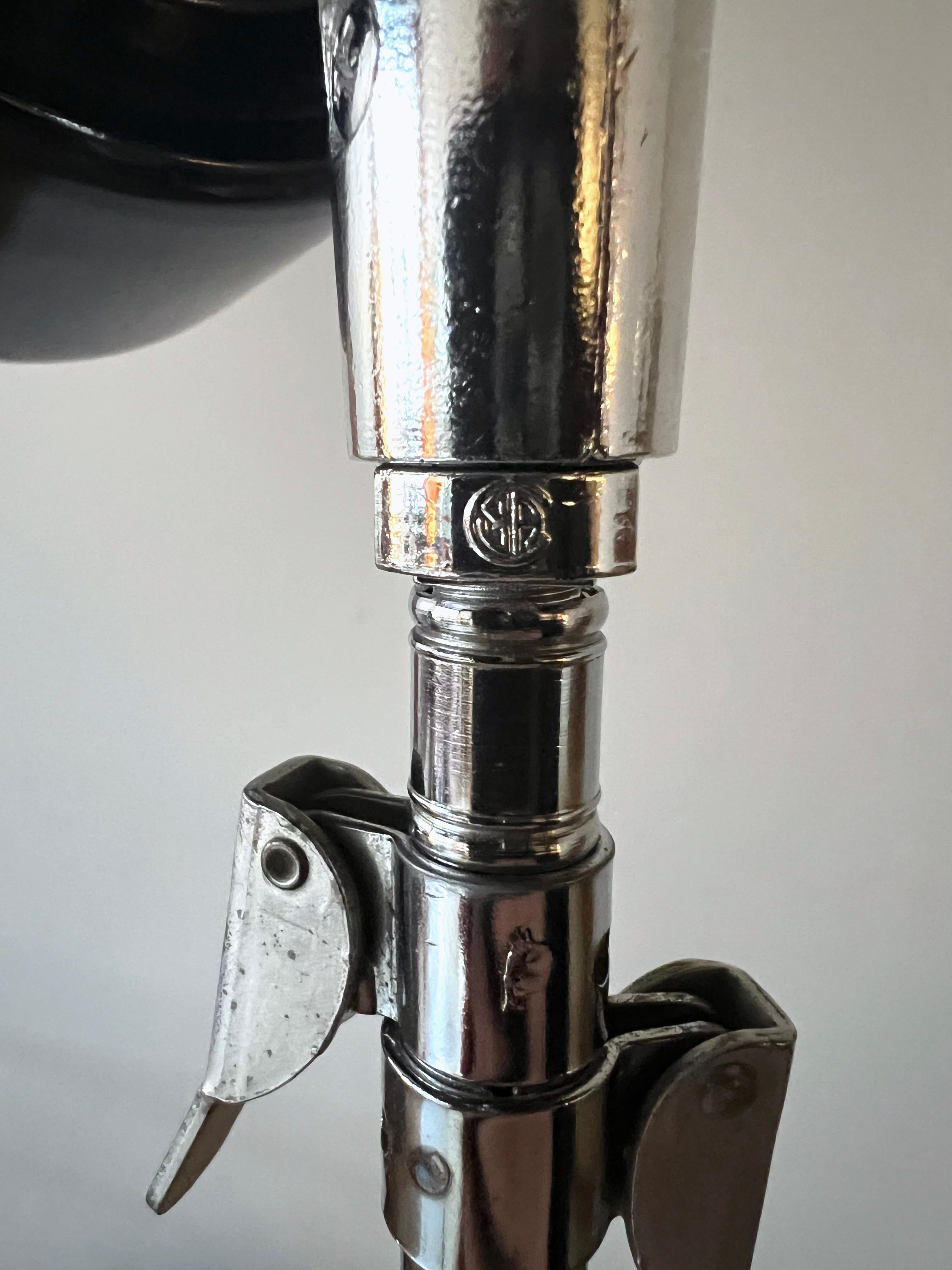 Vintage Black Mid Century Tripod Telescoping Lamp ... 1970s Floor Lamp 3