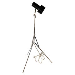 Vintage Black Mid Century Tripod Telescoping Lamp ... 1970s Floor Lamp