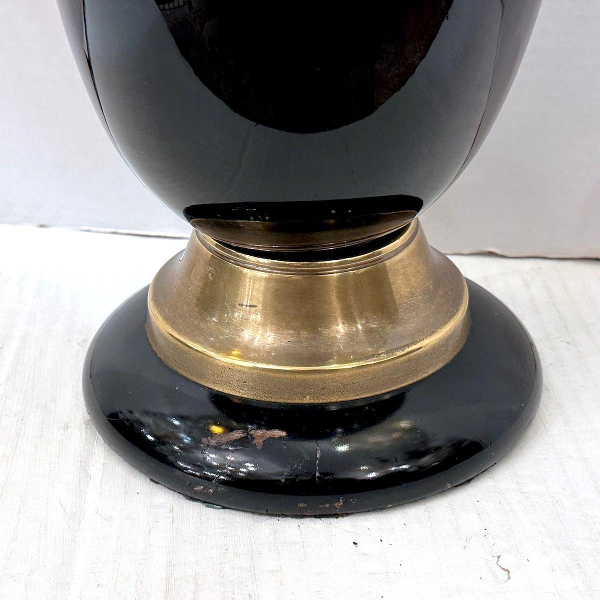 Lámpara vintage negra de Murano Vidrio soplado en venta