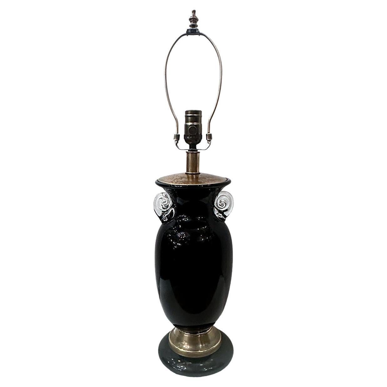 Lampada vintage di Murano nera
