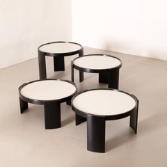vintage schwarzer nisttisch 783 von Gianranco Frattini für Cassina - 1980er Jahre Italien
