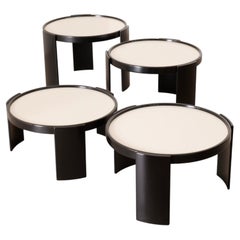 vintage schwarzer nisttisch 783 von Gianranco Frattini für Cassina - 1980er Jahre Italien