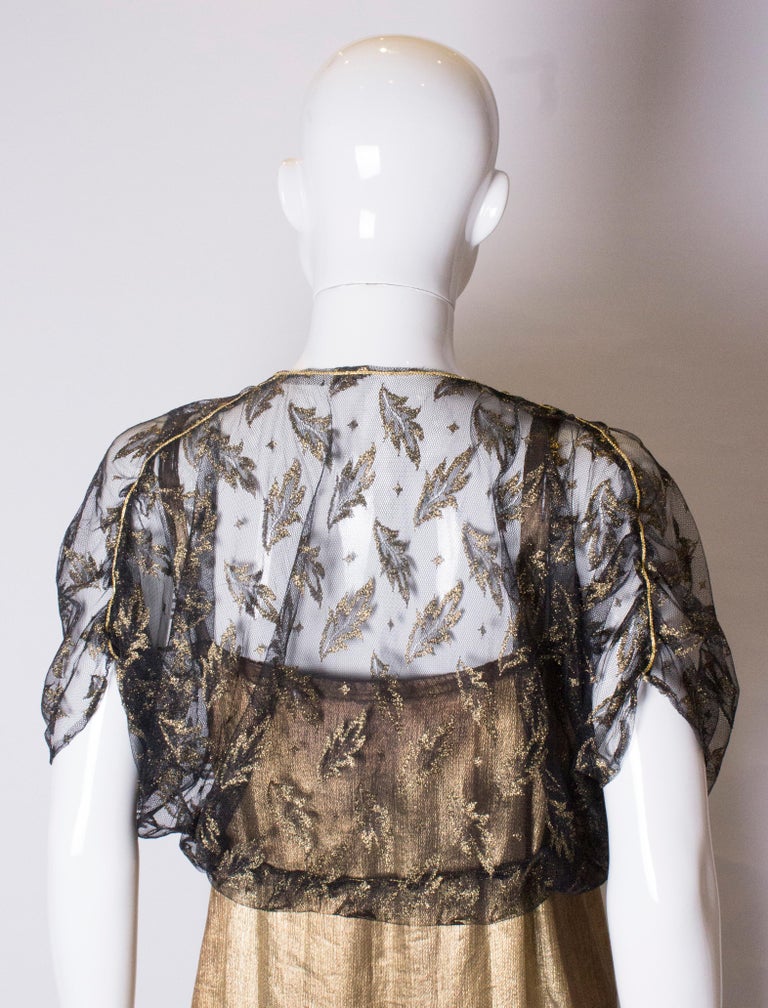 Vintage Black Net Bolero with Gold Detail For Sale at 1stDibs gold bolero