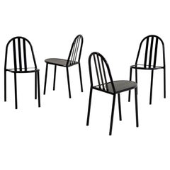 Vintage Black No. 222 Chairs by by Robert Mallet Stevens