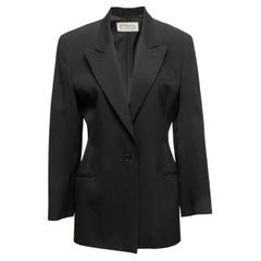 Vintage Noir Norma Kamali Blazer en laine Taille US 10