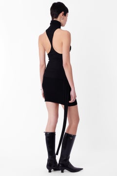 Vintage Tom Ford for Gucci Black Open Back Sleeveless Silk Turtleneck