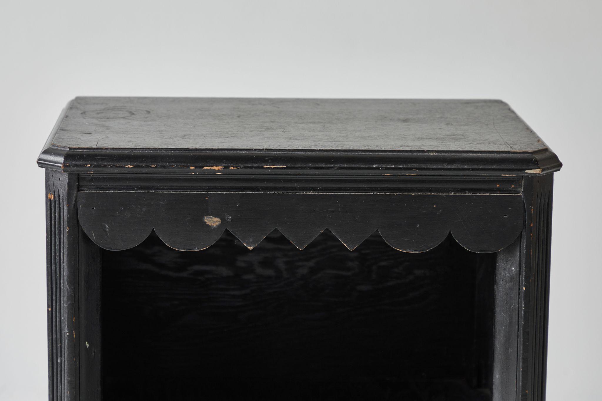 black vintage nightstand