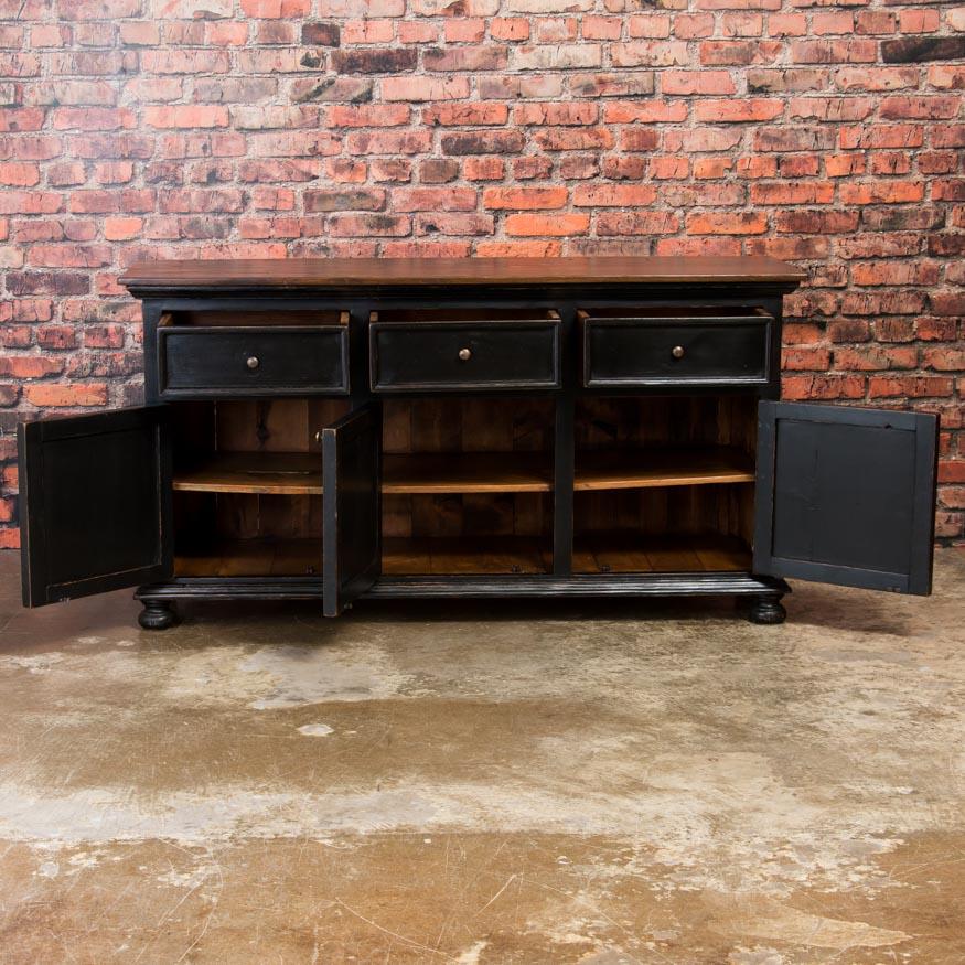 black painted buffet