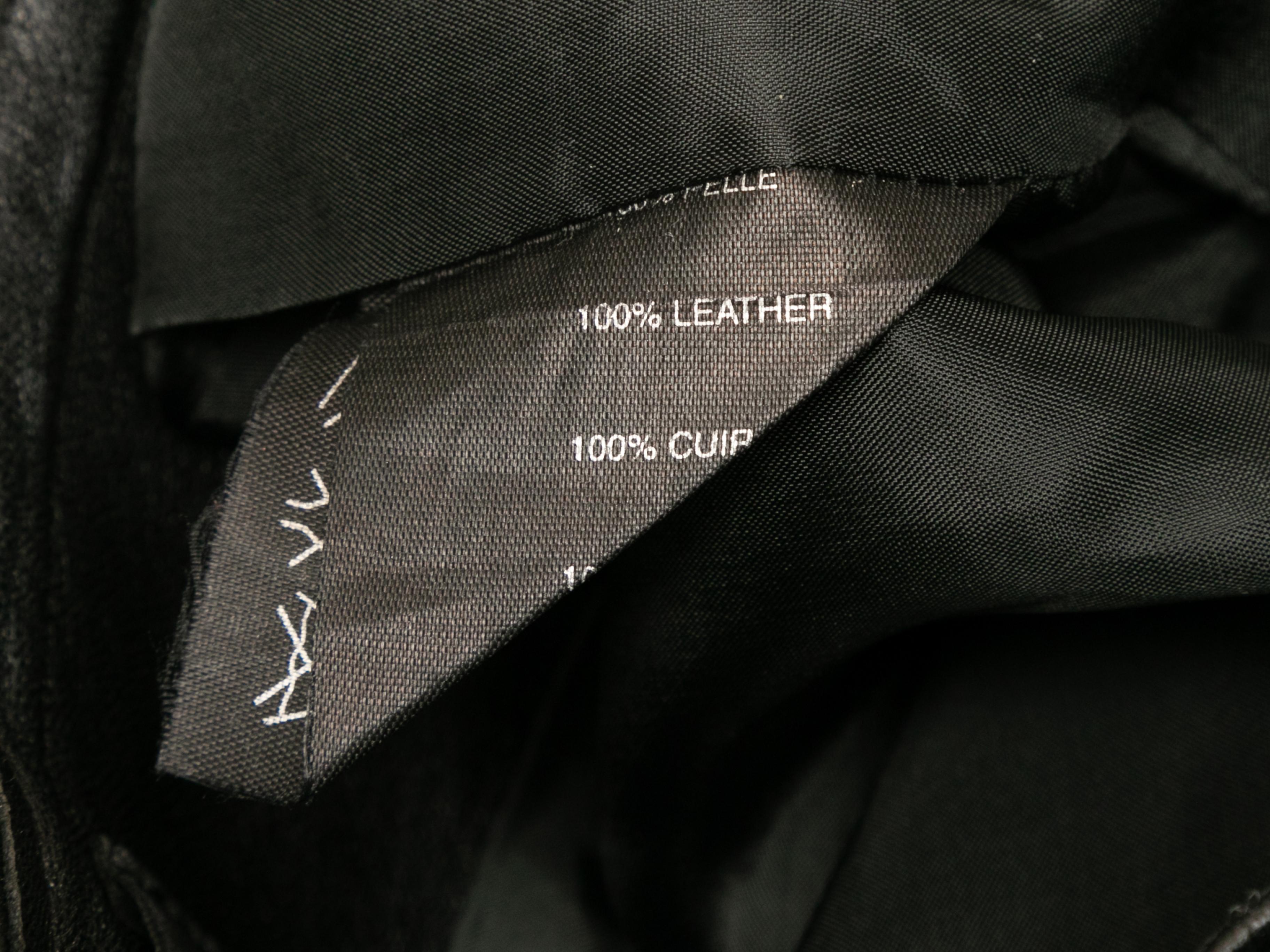 Vintage Schwarze Prada Lederhosen für Damen oder Herren im Angebot
