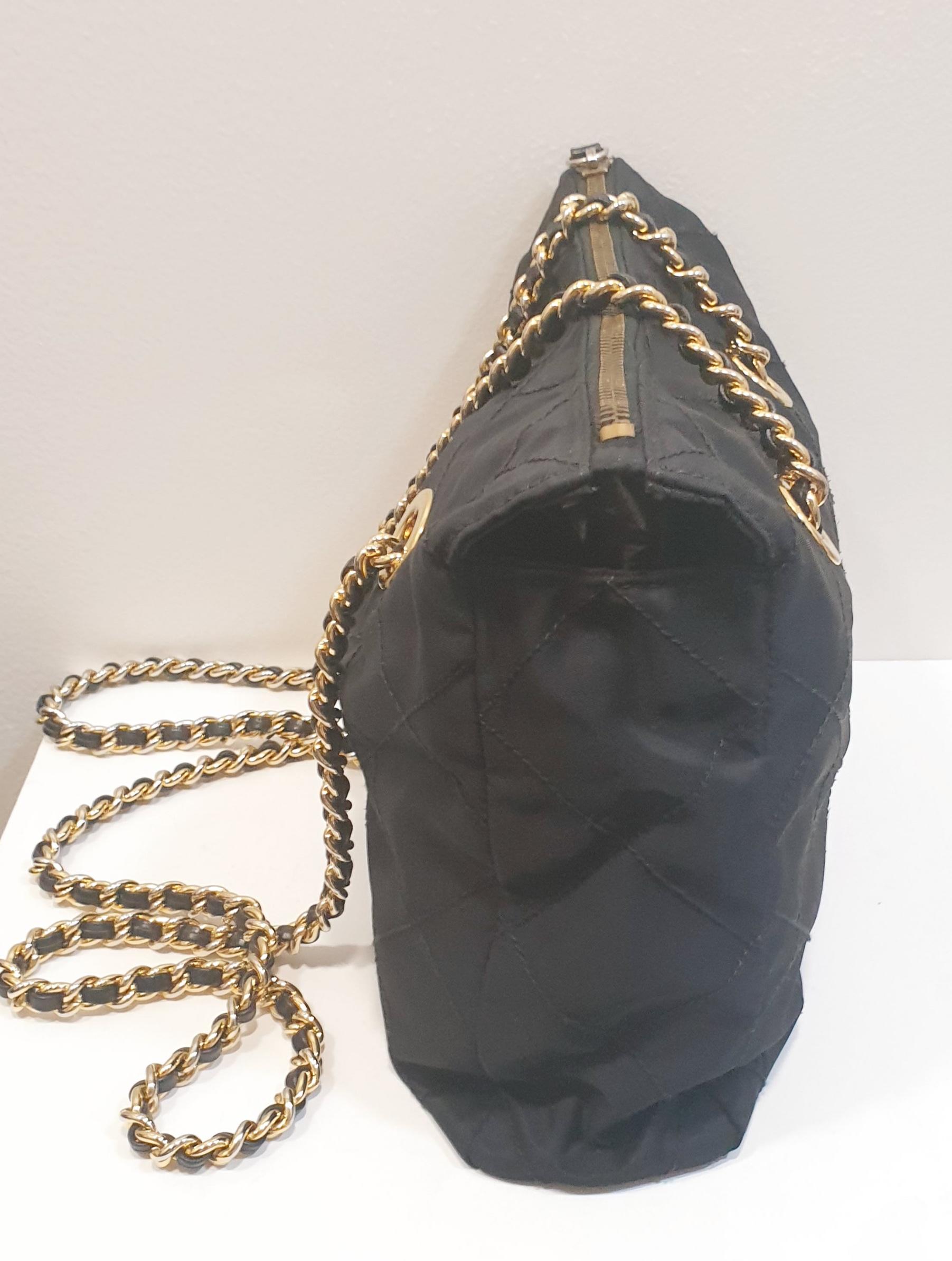 prada nylon bag with chain strap