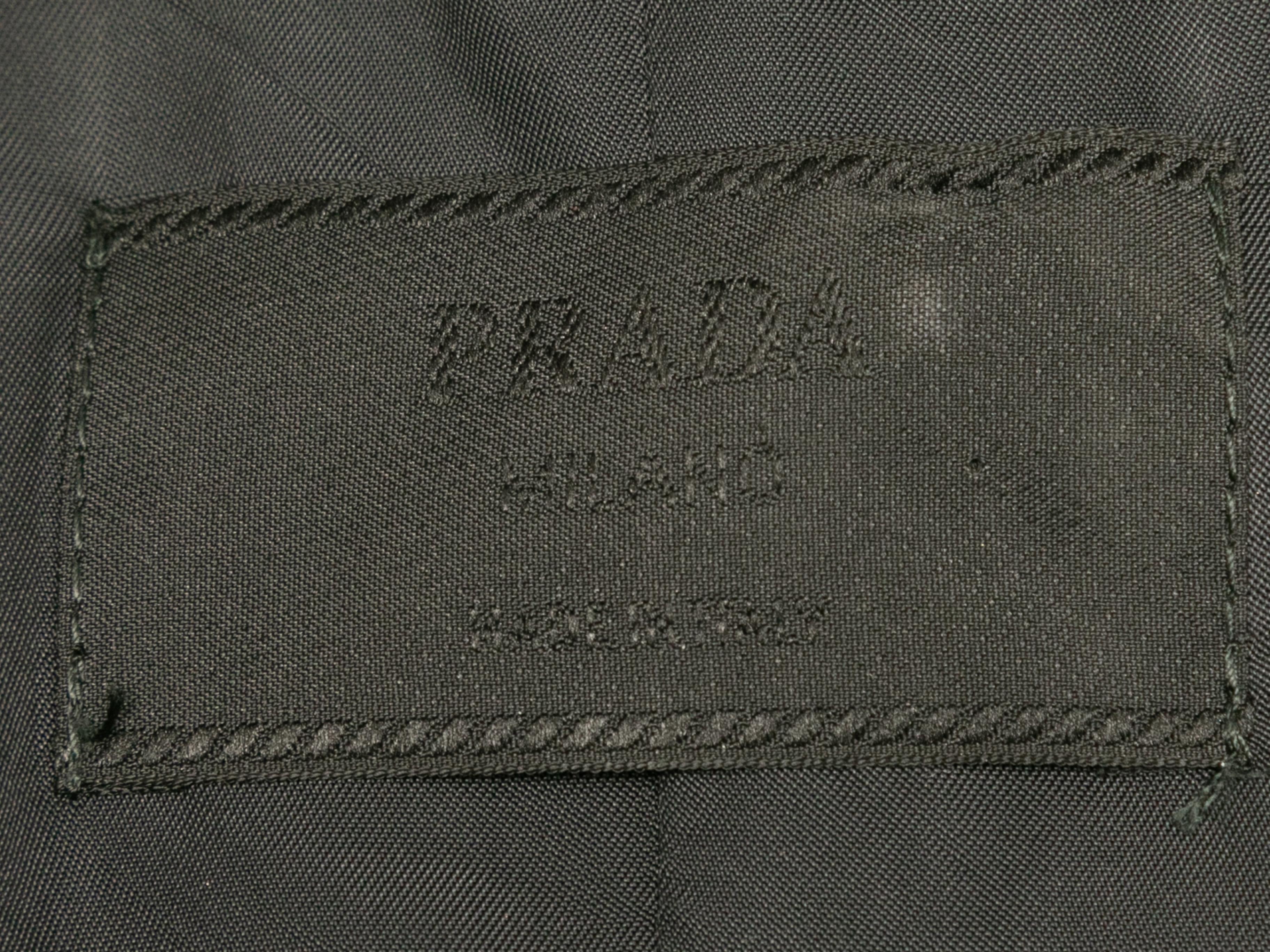Vintage Black Prada Nylon Belted Jacket Size IT 42 For Sale 2
