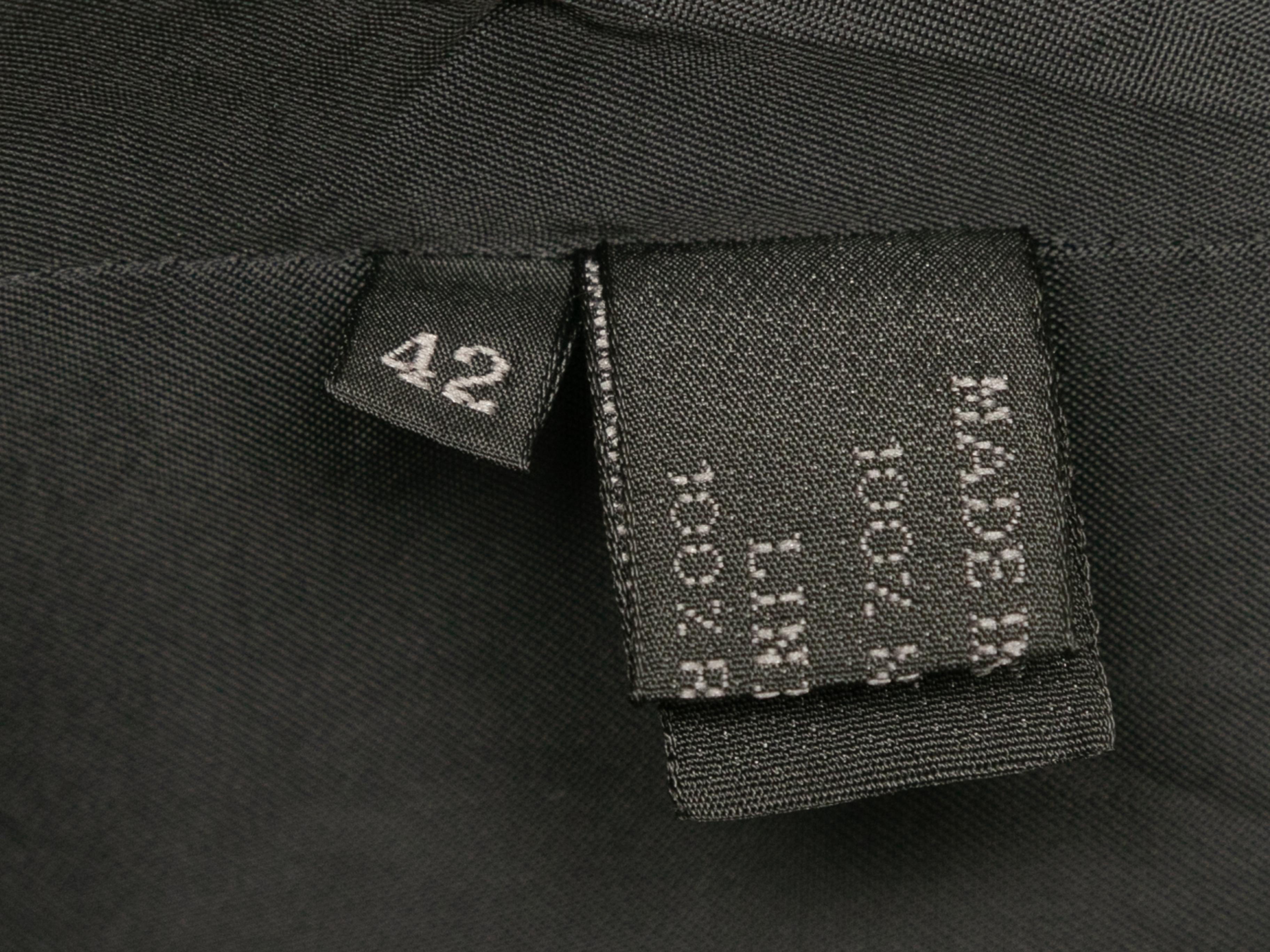 Vintage Black Prada Nylon Belted Jacket Size IT 42 For Sale 3