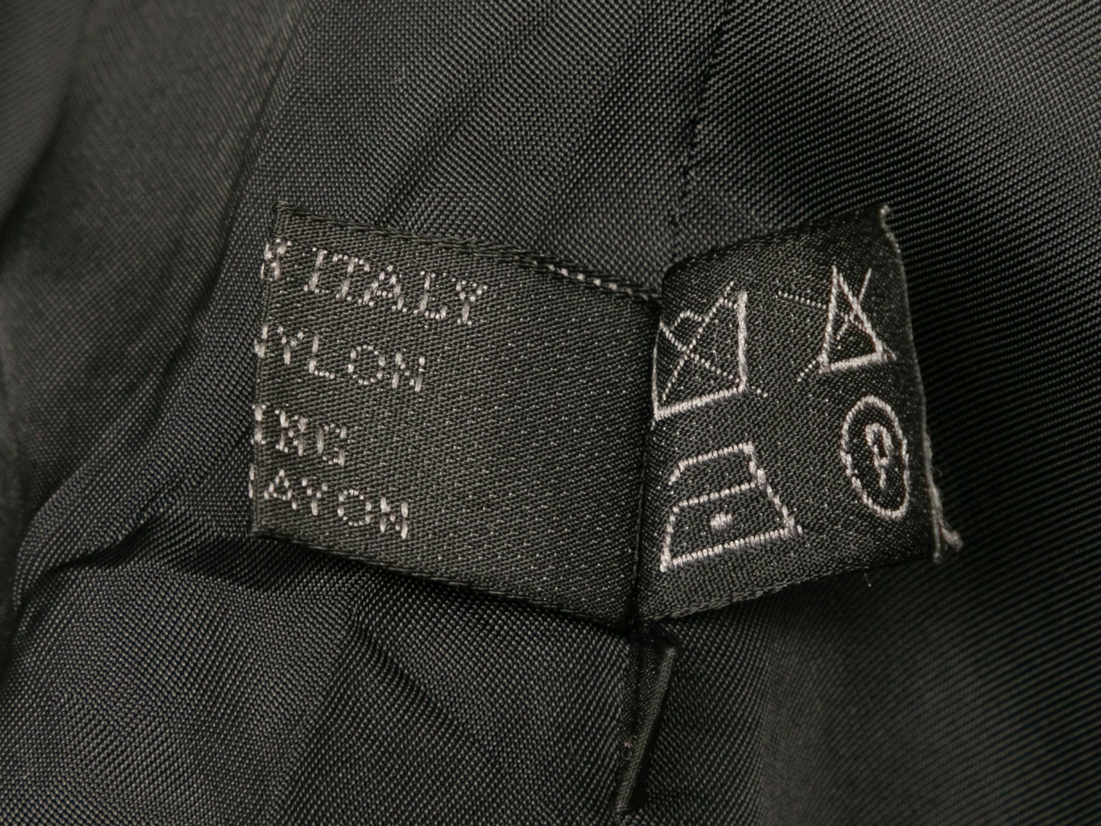 Vintage Black Prada Nylon Belted Jacket Size IT 42 For Sale 4
