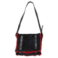 Vintage Black
Red Bottega Veneta Shearling Shoulder Bag