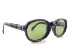 Vintage Black Robust Midcentury Sunglasses 1960's Made in France