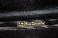 Vintage Black Satin Evening Bag by Rene Mancini